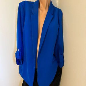 Rafaella Royal Blue Open Front Blazer Women’s Size Medium